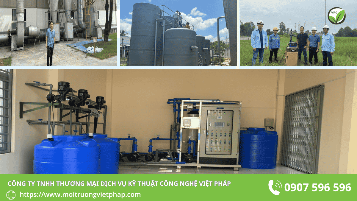 Công trình xử lý chất thải do Việt Pháp thực hiện theo quy định của pháp luật