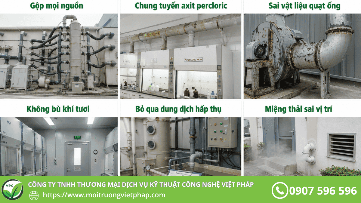 6 lỗi thường gặp khi xử lý khí thải phòng thí nghiệm