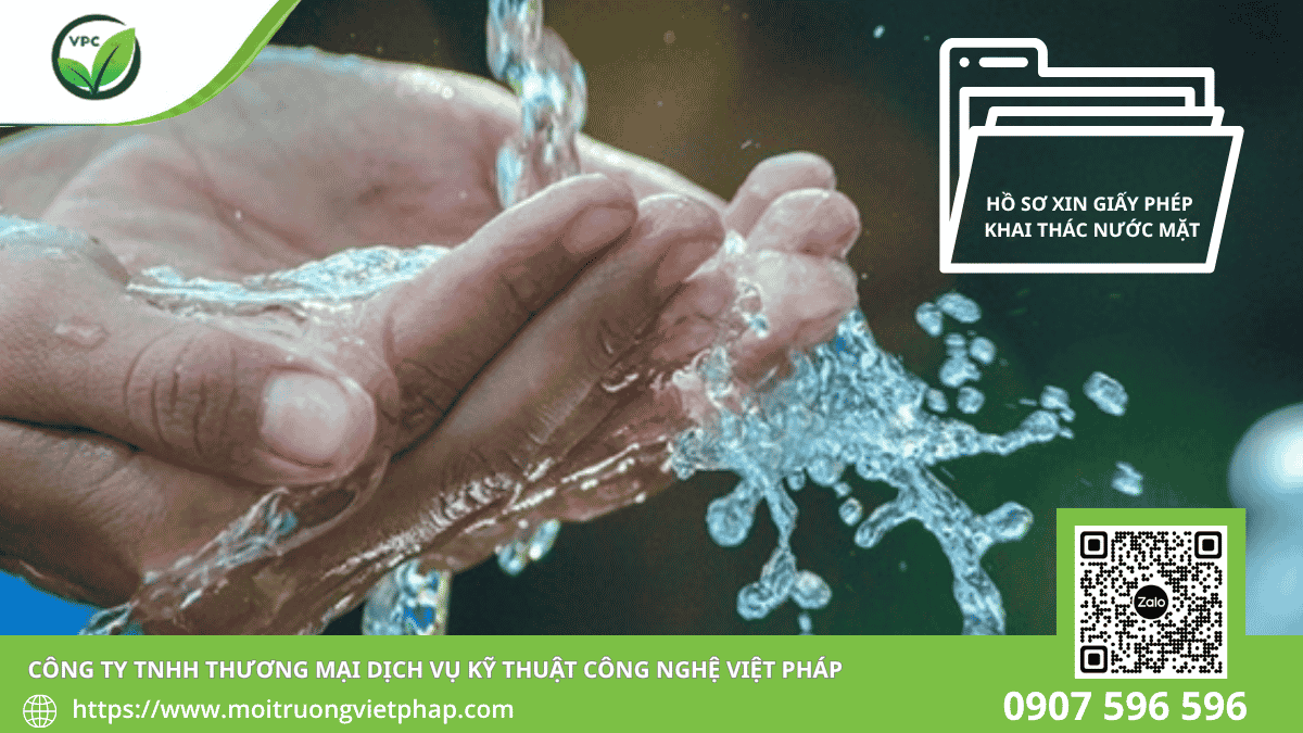 Hồ sơ đề nghị cấp giấy phép khai thác nước mặt và tài liệu kỹ thuật kèm theo