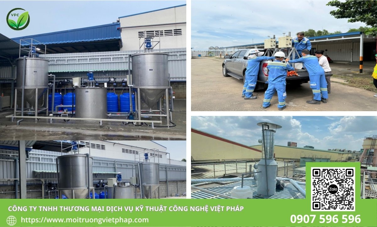 Dự án thi công hệ thống xử lý khí thải Việt Pháp