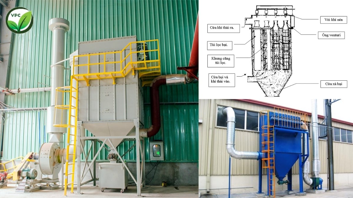 Hệ thống lọc bụi túi vải bag filter cho nhà xưởng công nghiệp