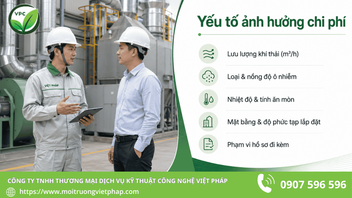 Lắp đặt hệ thống xử lý khí thải Đồng Nai tại nhà xưởng công nghiệp