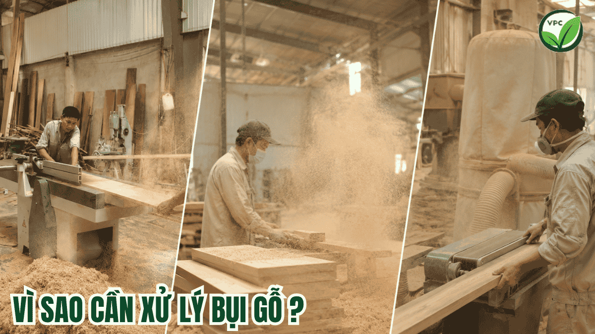 Hệ thống xử lý bụi gỗ tại xưởng mộc