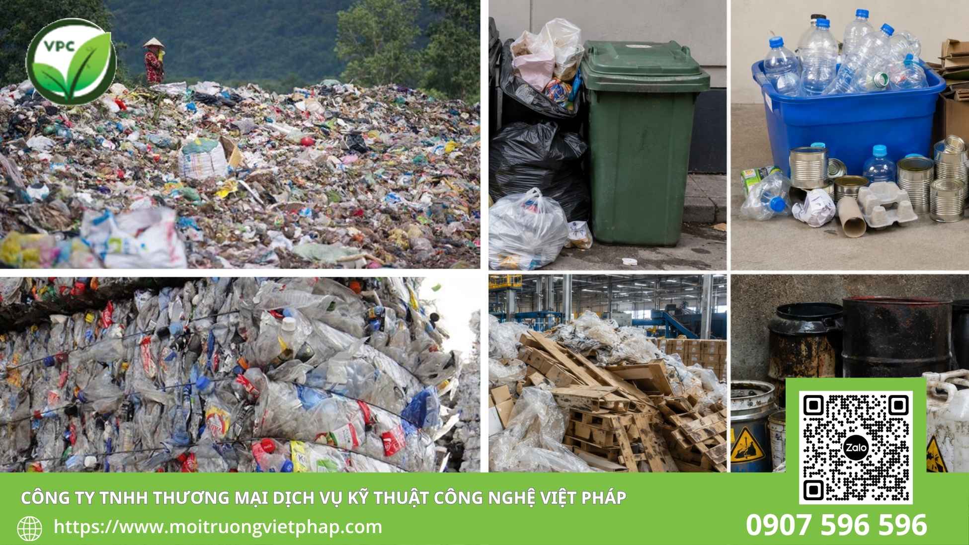 Sơ đồ phân loại chất thải rắn tại nguồn thành ba nhóm theo Luật BVMT 2020