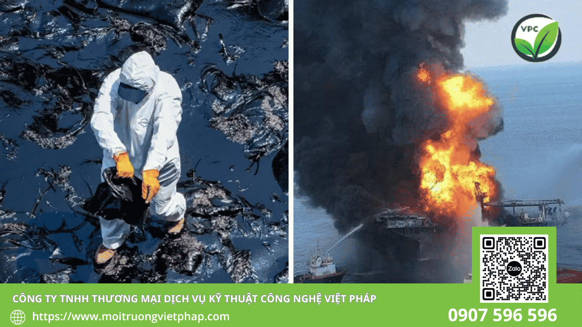Kỹ thuật viên lấy mẫu khí thải tại ống khói phục vụ quan trắc môi trường Đồng Nai