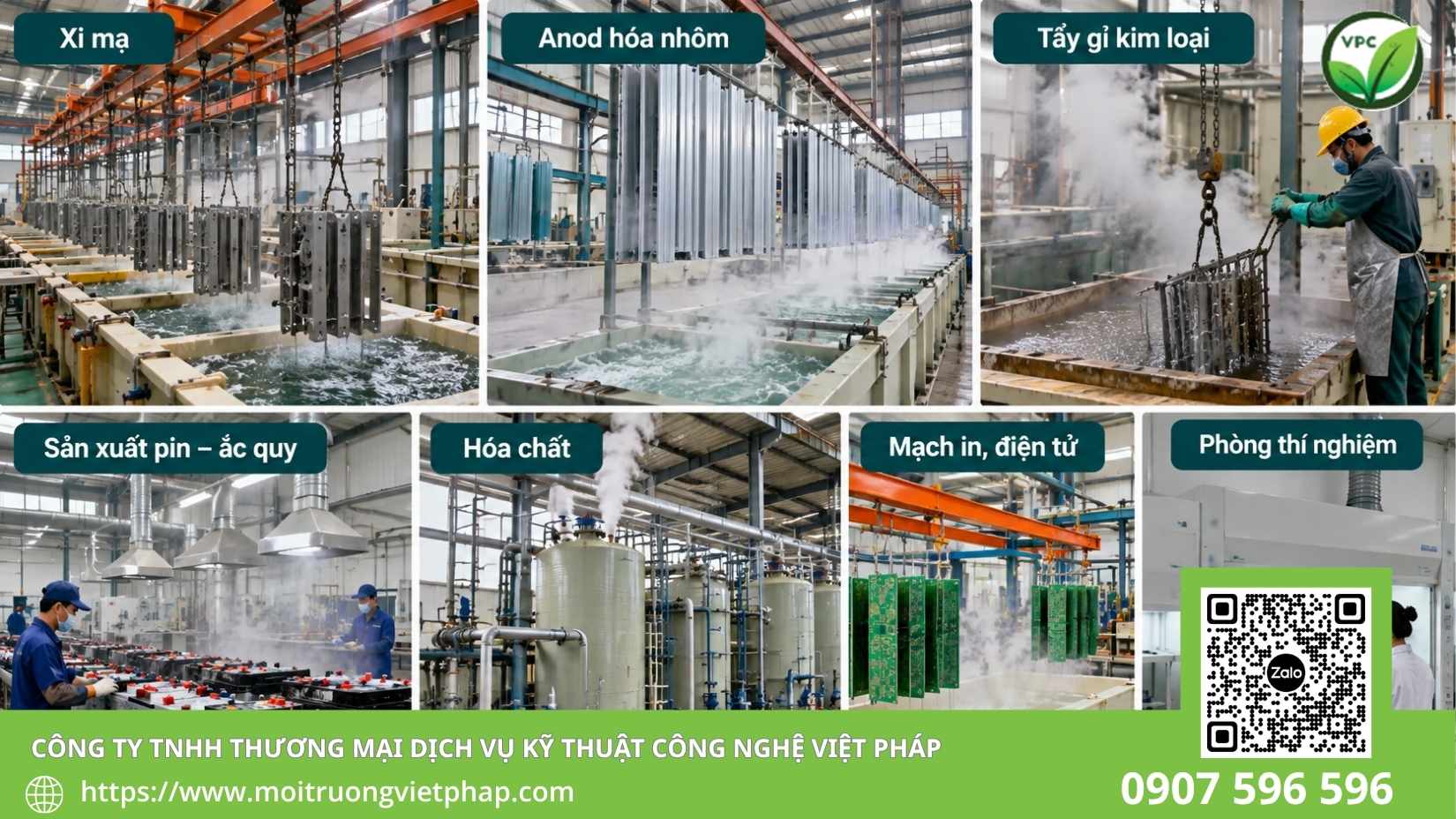 Các ngành công nghiệp phát sinh hơi axit 