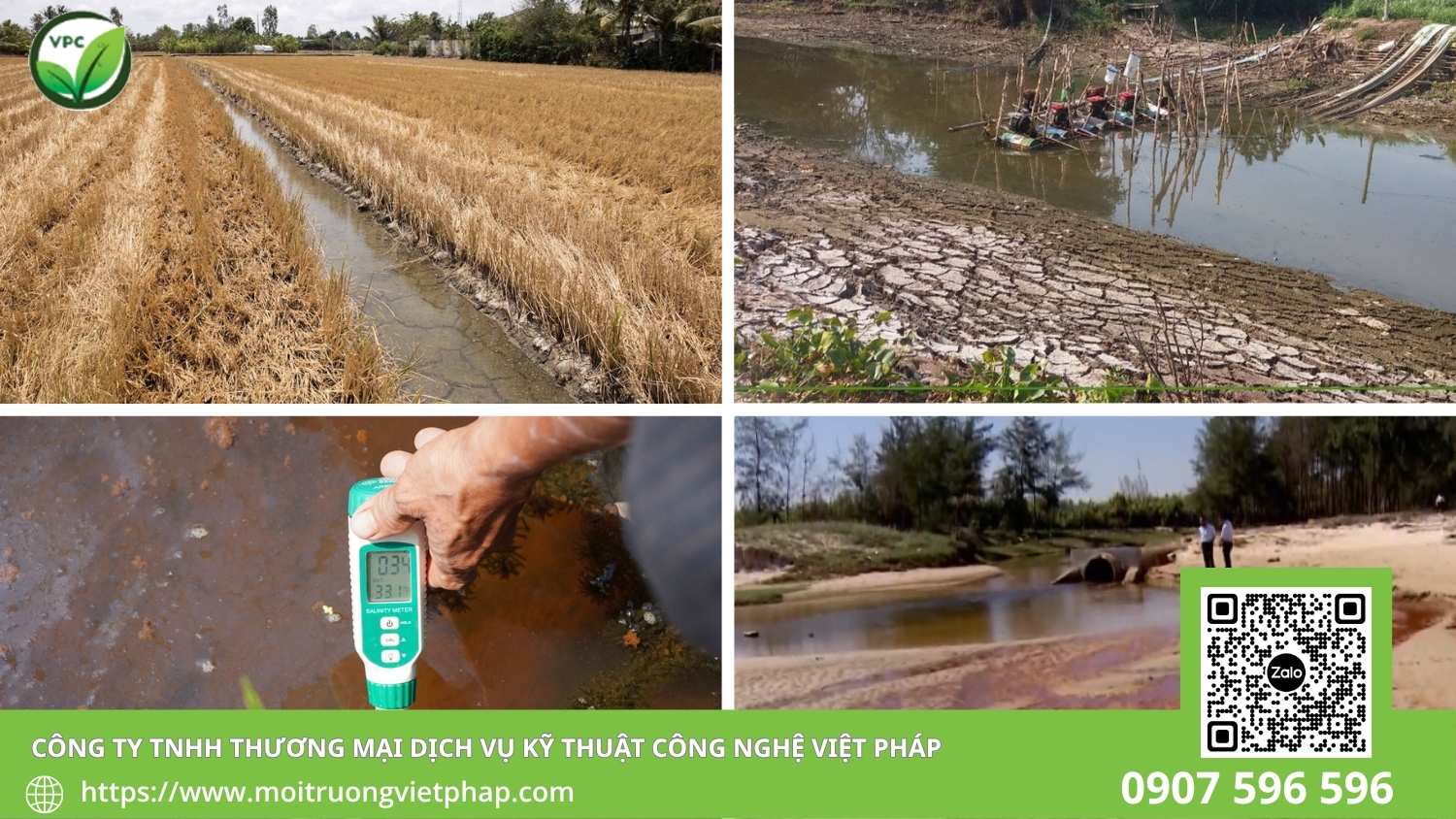 Kênh rạch miền Tây cạn nước do xâm nhập mặn mùa khô, cần lọc nước nhiễm mặn cho sản xuất
