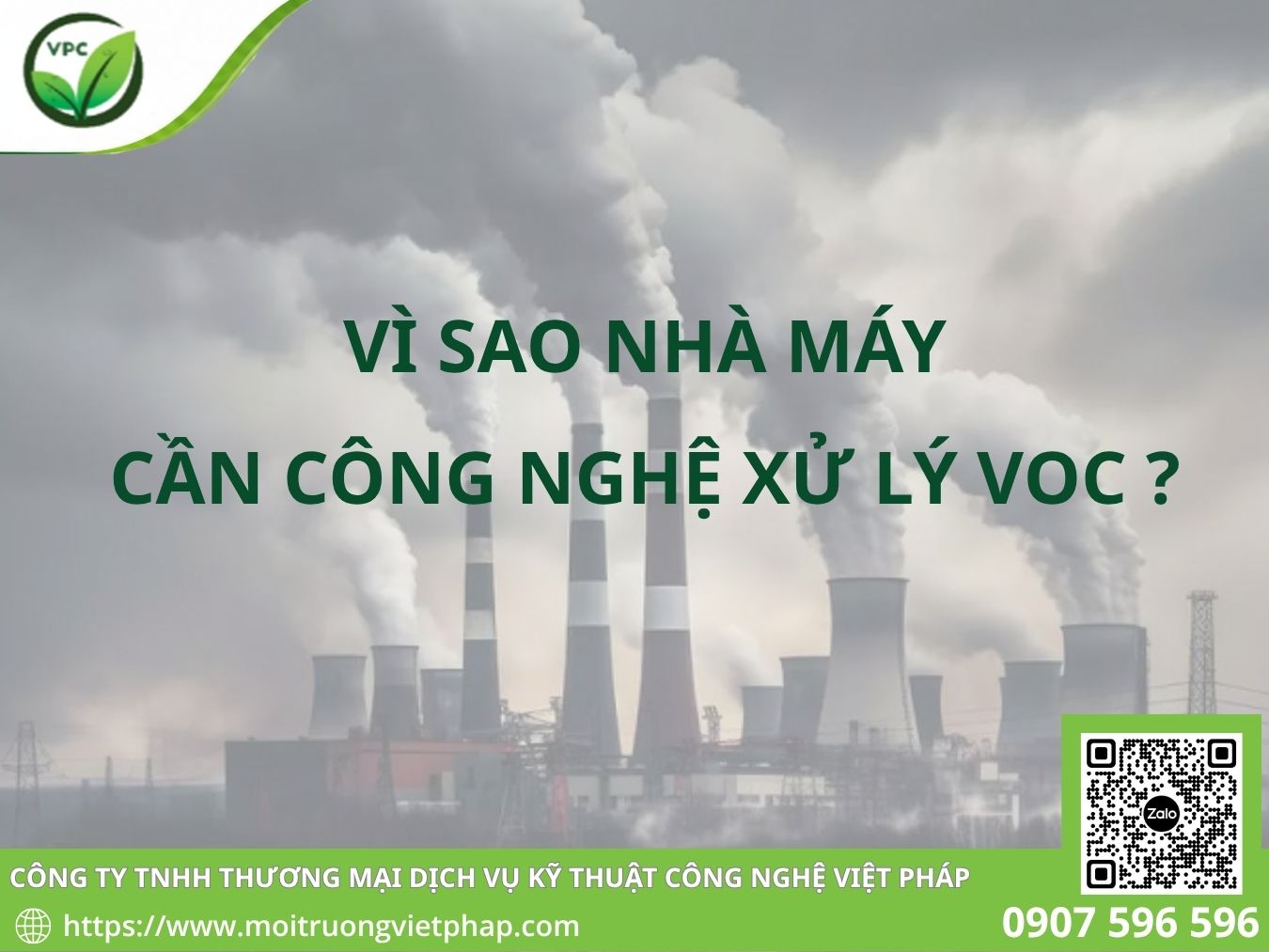Vì sao nhà máy cần công nghệ xử lý VOC?