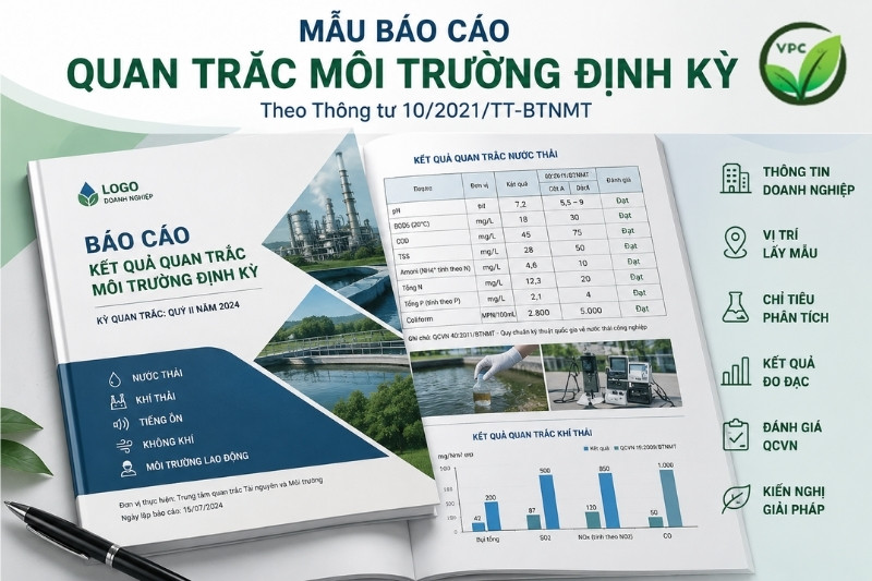 Mẫu báo cáo quan trắc môi trường định kỳ