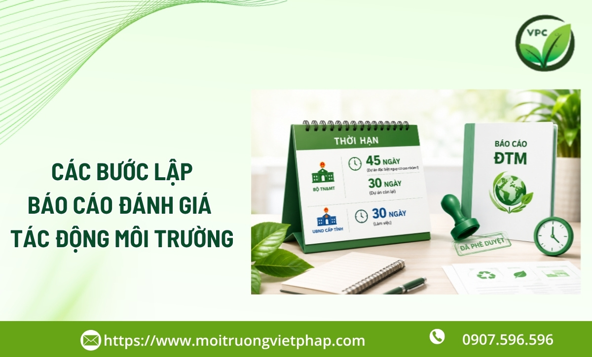 Các bước lập báo cáo ĐTM chi tiết từ A–Z cho doanh nghiệp