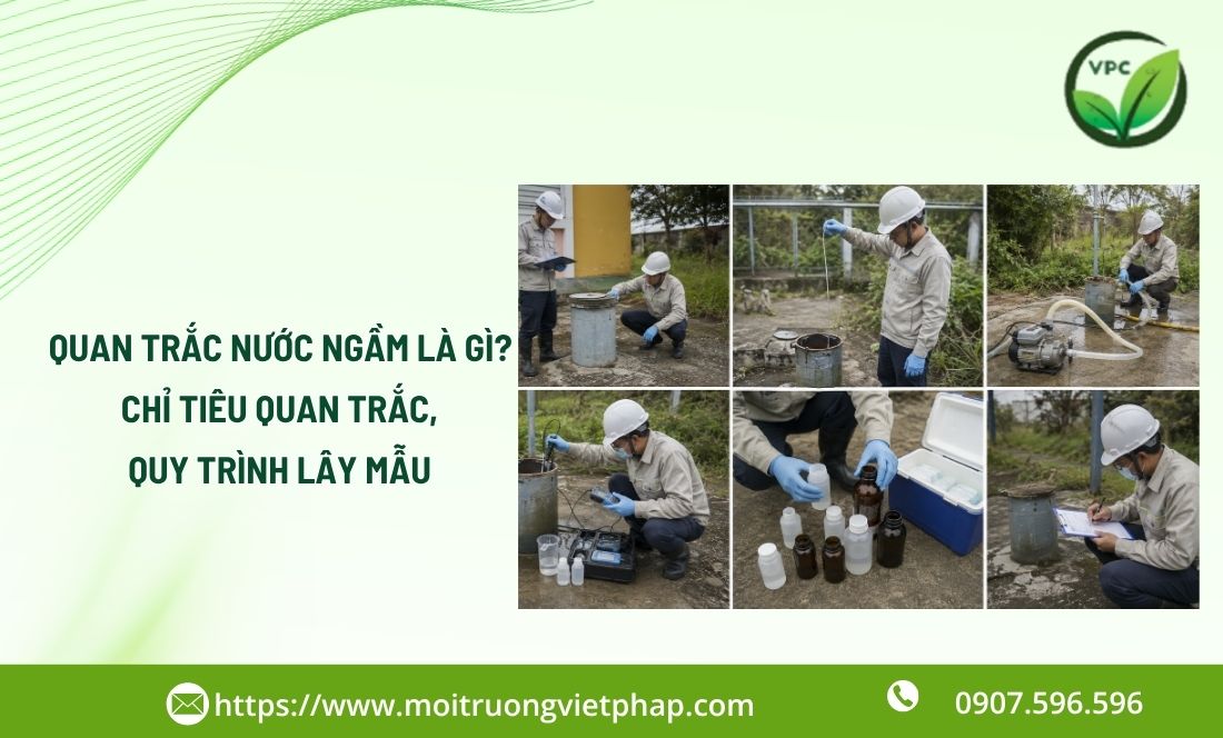 Quan trắc nước ngầm là gì?Chỉ tiêu quan trắc, Quy trình lấy mẫu